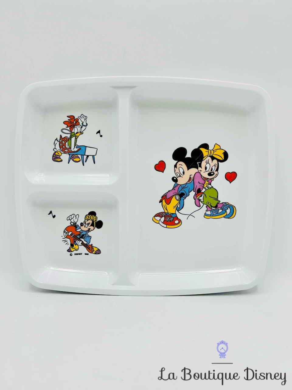 Assiette Compartiments Mickey Minnie Daisy Disney 1988 Melamine Vintage 3 Assiette Compartiments Mickey Minnie Daisy Disney 1988 Melamine Vintage