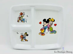 Disney -Disney assiette compartiments mickey minnie disney 1988 vintage melamine 4