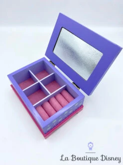 Boite à Bijoux Anna Elsa La Reine Des Neiges Disney Coffre Bois Violet -Disney boite bijoux anna elsa la reine des neiges disney bois violet rose miroir 3