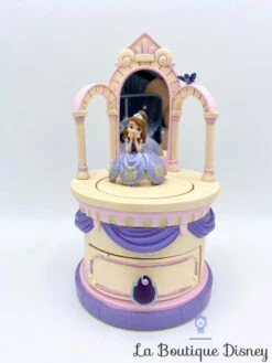 Boite à Bijoux Princesse Sofia Disney Store Résine Oiseau Miroir Violet