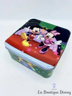 Boite Métal Mickey Minnie Musique Disney ZD Trading Carré Vert Rouge Piste Danse