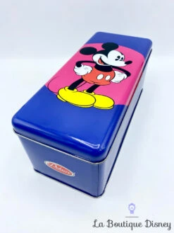 Boite Métal Mickey Mouse Disney Delacre Rectangulaire Biscuits Gâteaux Bleu