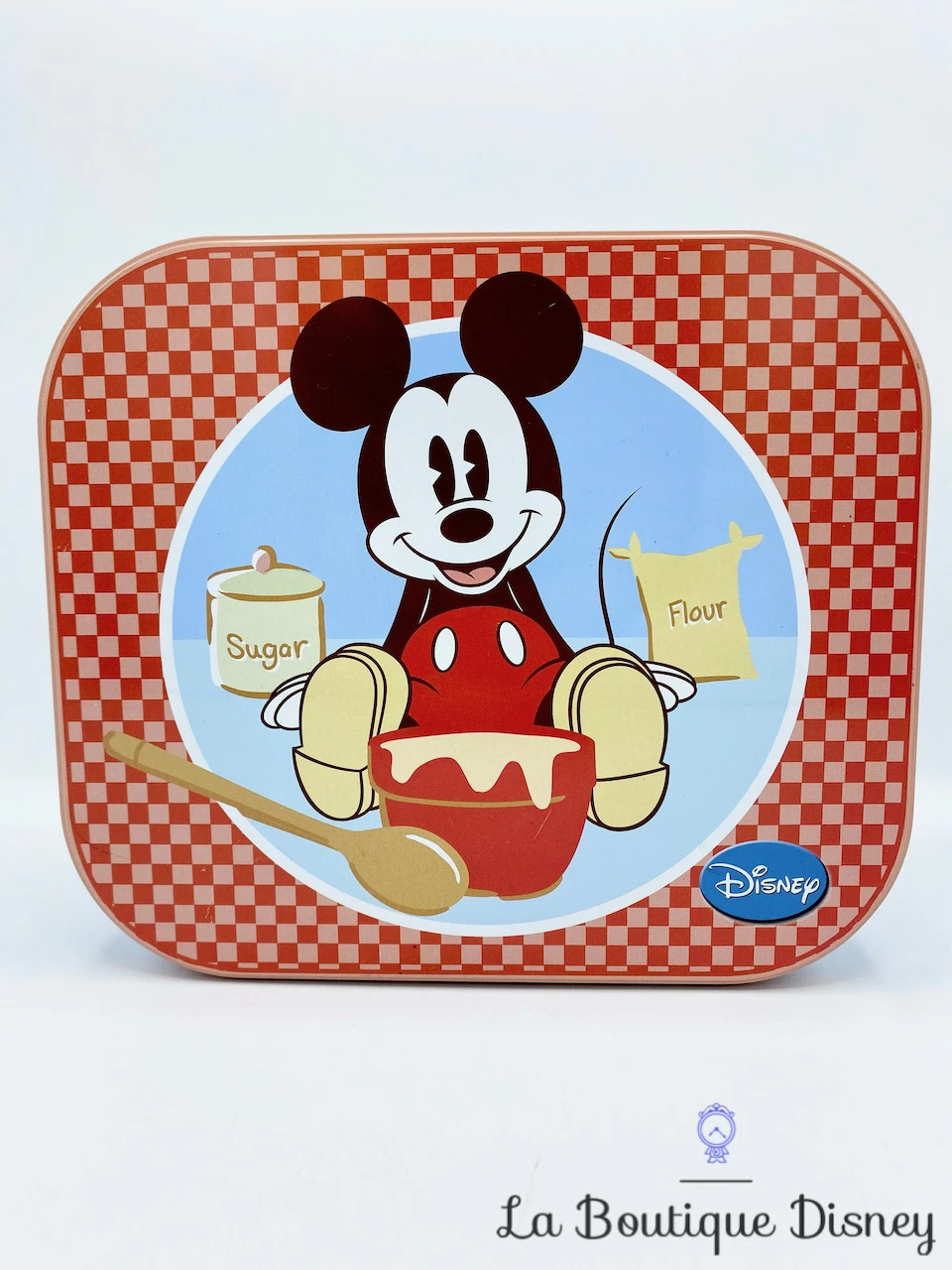 Boite Métal Mickey Mouse Sugar Flour Disney Delacre Carré Rouge Bleu 2010 Biscuits Gâteaux 4 Boite Métal Mickey Mouse Sugar Flour Disney Delacre Carré Rouge Bleu 2010 Biscuits Gâteaux – Image 2