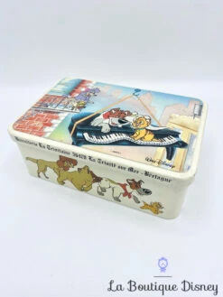 Boite Métal Oliver Et Compagnie Disney La Trinitaine Gâteaux Biscuits Chat Orange Vintage