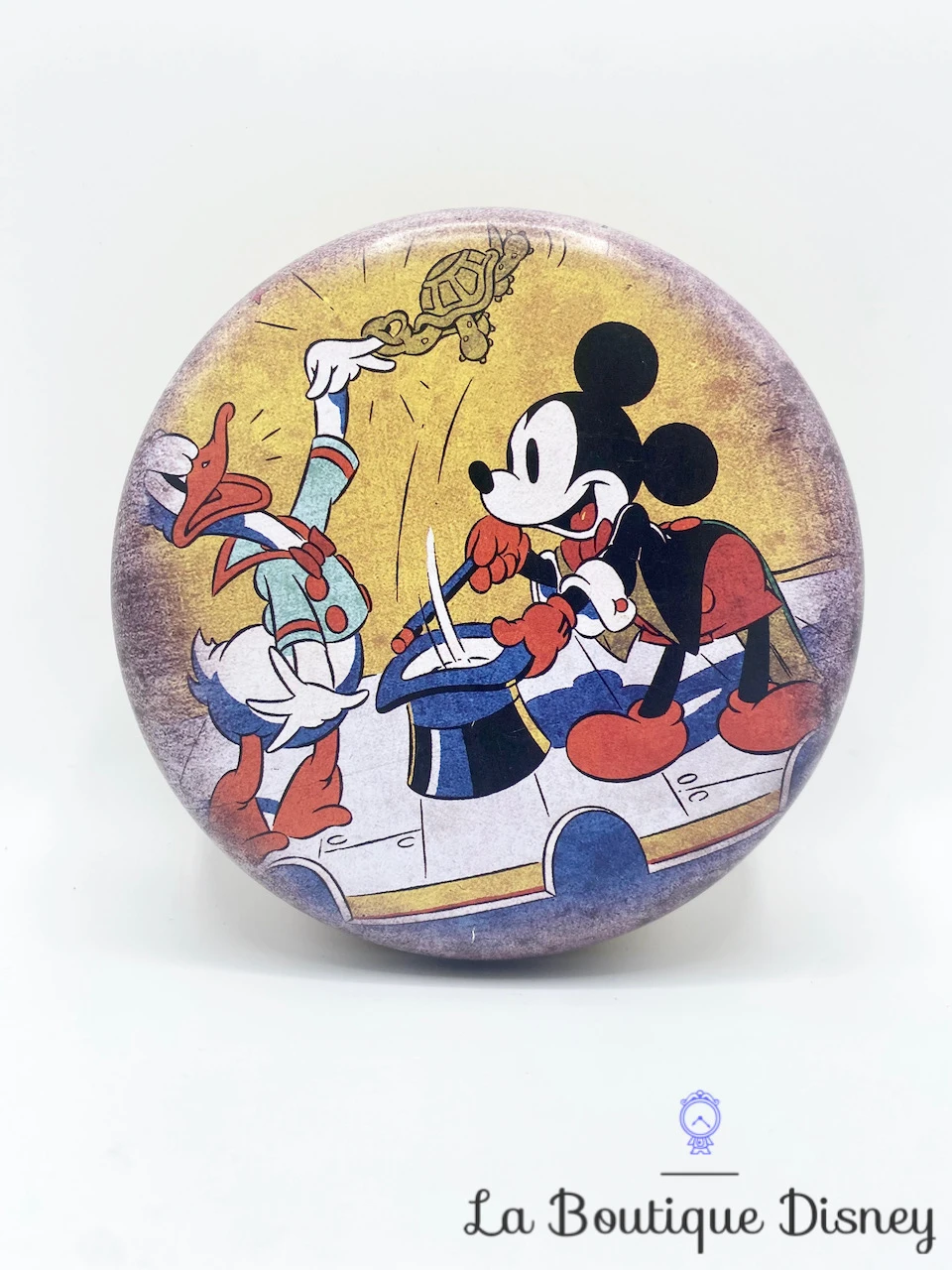Boite Métal Mickey Mouse Donald Walt Disney’s Ronde Vintage Magicien Tortue 3 Boite Métal Mickey Mouse Donald Walt Disney’s Ronde Vintage Magicien Tortue