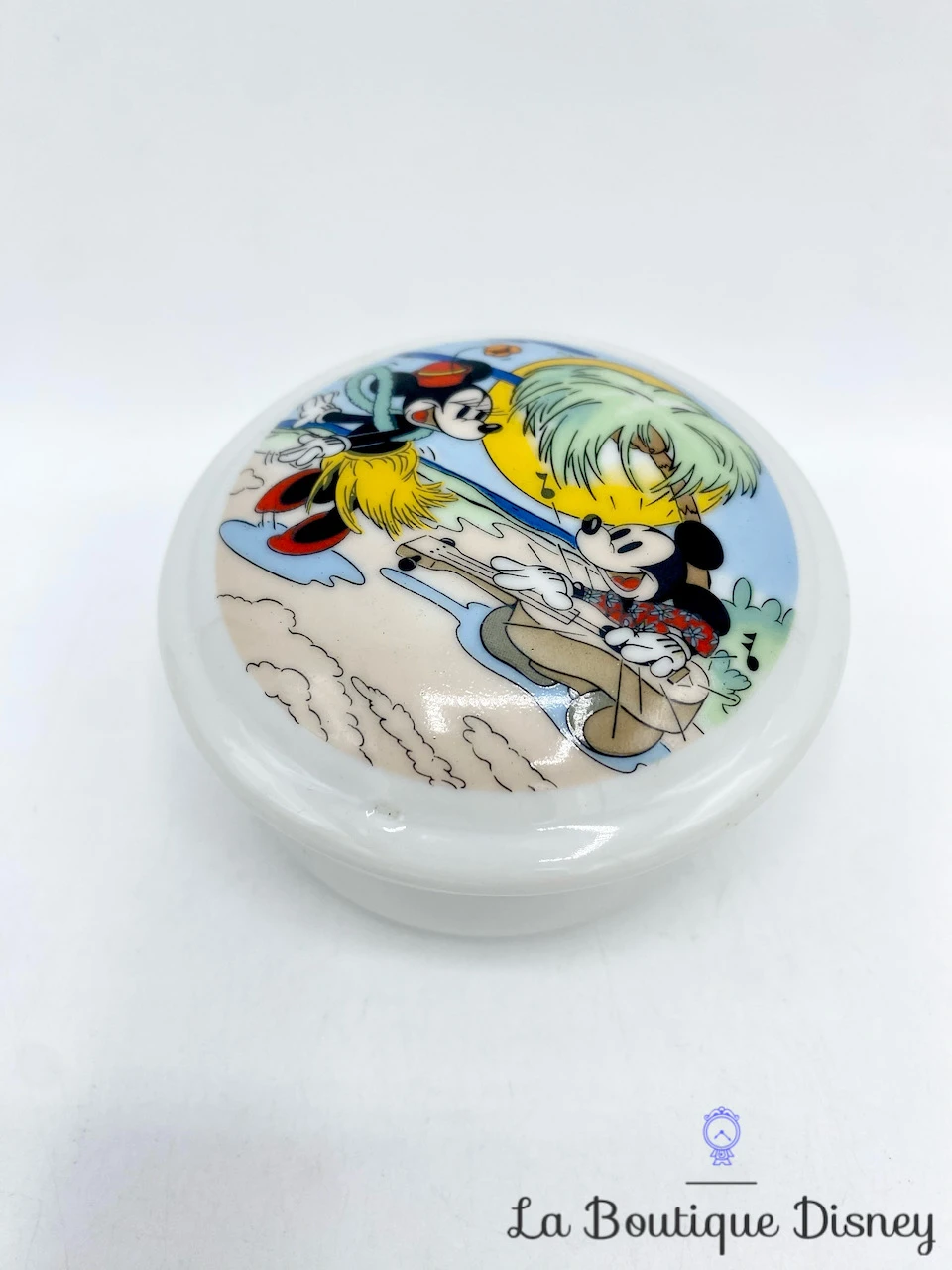 Boite Porcelaine Minnie Mickey Plage Walt Disney Productions FG Vintage Coffret Rond 4 Boite Porcelaine Minnie Mickey Plage Walt Disney Productions FG Vintage Coffret Rond – Image 2