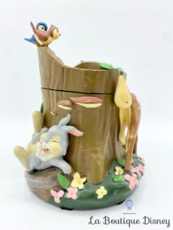Boite Résine Bambi Disney Vintage Tronc Arbre Fleur Panpan -Disney boite resine bambi tronc arbre disney box vintage dent 1