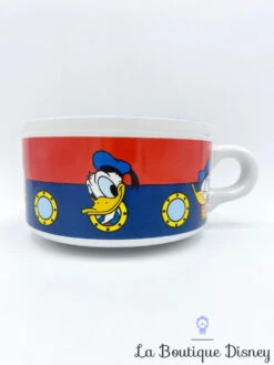 Bol Donald Duck Disney Mug Tasse Hublot Bleu Rouge Canard -Disney bol donald duck marin hublo disney tasse mug vintage 0