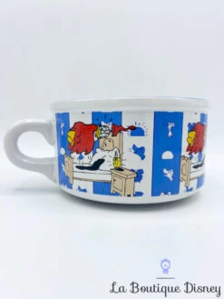 Bol Donald Duck Disney Tasse Mug Blanc Bleu Rayures Lit Réveil -Disney bol donald reveil disney vintage tasse mug bleu rayures lit 0
