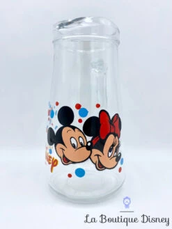 Carafe Mickey Minnie Disney Vintage Pichet Verre Eau
