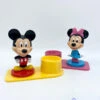 Coquetiers Mickey Minnie Disney BBB BonbonBuddies Tête Tourne Plastique -Disney coquetiers minnie mickey disney vintage bbb bonbonbuddies tete bouge ressort plastique 3