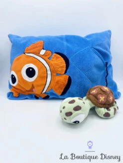 Coussin Némo Squiz Disney Store Oreiller Bleu Le Monde De Némo Poisson Peluche Tortue