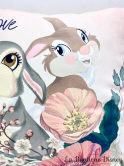 Coussin Panpan Miss Bunny True Love Disney Bambi Lapin Fleurs Rose -Disney coussin panpan miss bunny true love disney primark rose dessin bambi 2