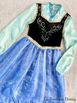 Déguisement Anna La Reine Des Neiges Disney Store 2016 Taille 7/8 Ans Robe Princesse Bleu