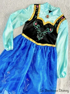 Déguisement Anna La Reine Des Neiges Disney Store 2014 Taille 9-10 Ans Robe Princesse Bleu