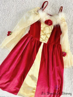 Déguisement Belle Rouge La Belle Et La Bête Disney Store Exclusive Taille 7/8 Ans Robe Velours Rouge Jaune
