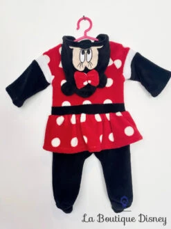 Combinaison Déguisement Minnie Mouse Disney Baby Taille 3 Mois Noir Rouge Polaire -Disney deguisement combinaison minnie mouse disney baby rouge noir pois capuche polaire 4