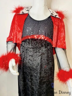 Déguisement Cruella D'Enfer Disney Store Taille 9-10 Ans Les 101 Dalmatiens Villains Méchant Halloween -Disney deguisement cruella enfer les 101 dalmatiens disney store halloween mechant villains disney noir rouge 0