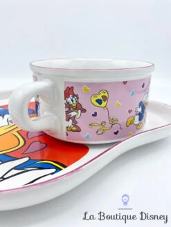 Ensemble Petit Déjeuner Assiette Bol Donald Daisy Disney That's Donald Studio Moonflower Coeur Love Amour -Disney ensemble petit dejeuner donald daisy disney moonflower bol assiette coeur love rose 4