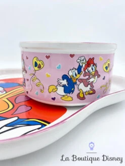 Ensemble Petit Déjeuner Assiette Bol Donald Daisy Disney That's Donald Studio Moonflower Coeur Love Amour -Disney ensemble petit dejeuner donald daisy disney moonflower bol assiette coeur love rose 5