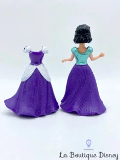 Figurine Magiclip Blanche Neige Disney Polly Clip Robe Violet Vert -Disney figurine magiclip blanche neige disney mattel polly clip violet 0