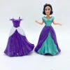 Figurine Magiclip Blanche Neige Disney Polly Clip Robe Violet Vert 1 Figurine Magiclip Blanche Neige Disney Polly Clip Robe Violet Vert -Disney figurine magiclip blanche neige disney mattel polly clip violet 1