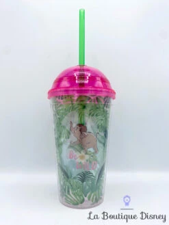 Gobelet Paille Junior Éléphant Le Livre De La Jungle Disney Verre Plastique Be Wild Vert Rose