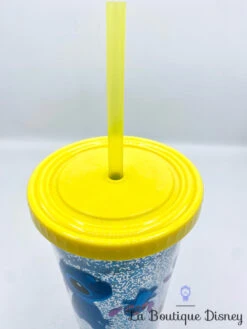 Gobelet Paille Stitch Disney Store Verre Plastique Paillettes Bleu Jaune -Disney gobelet paille stitch disney store verre plastique bleu jaune lilo et stitch paillettes 4