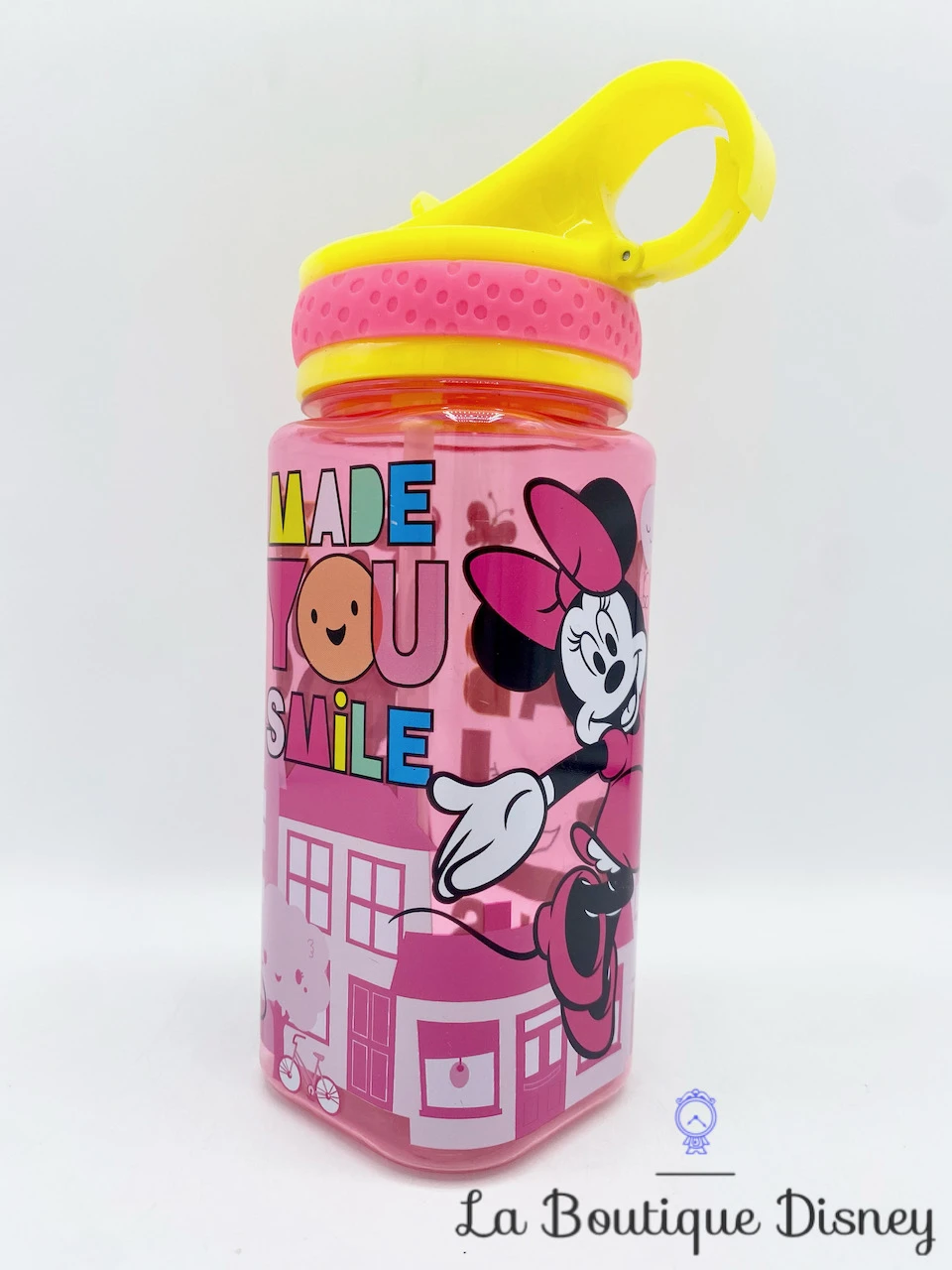 Gourde Minnie Mouse Fabulous Disney Store Bouteille Plastique Paille Rose Jaune 5 Gourde Minnie Mouse Fabulous Disney Store Bouteille Plastique Paille Rose Jaune – Image 3