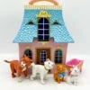 Ensemble De Jeu Figurines Les Aristochats Playset Disney Maison Transportable -Disney jouet maison transportable les aristochats figurines playset disney rose bleu vintage rare 4