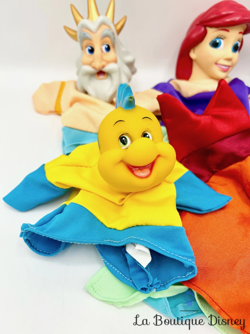 Marionnettes La Petite Sirène Disney Main Vintage Ariel Triton Eric Polochon Sébastien 5 Marionnettes La Petite Sirène Disney Main Vintage Ariel Triton Eric Polochon Sébastien – Image 3