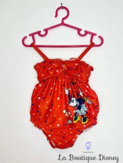 Maillot De Bain Une Pièce Minnie Mouse Disney Baby By Disney Store Taille 9-12 Mois Rouge Pois Whope