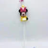 Paille Minnie Mouse Disney Plastique Relief 3D 35 Cm 1 Paille Minnie Mouse Disney Plastique Relief 3D 35 Cm -Disney paille minnie mouse disney plastique noeud rose 2