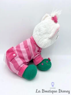 Peluche Marie Noël Disney Store Les Aristochats Pyjama Rose Vert écusson 28 Cm -Disney peluche marie noel disney store les aristochats chat pull rose rayures 5