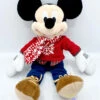Peluche Mickey Mouse Noël Disney Store 2015 Pull Rouge écharpe 44 Cm