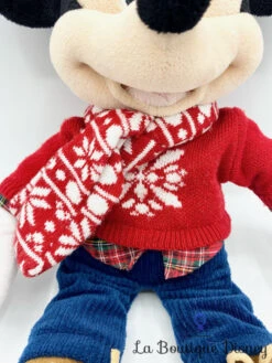 Peluche Mickey Mouse Noël Disney Store 2015 Pull Rouge écharpe 44 Cm -Disney peluche mickey mouse noel disney store 2015 pull rouge 45 cm 6