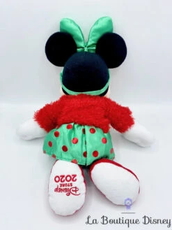 Peluche Minnie Mouse Noël Disney Store 2020 Holiday Cheer Rouge Vert 44 Cm -Disney peluche minnie disney store 2020 noel vert rouge pain epices 3