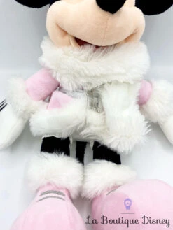Peluche Minnie Mouse Hiver Disney Store Exclusive Manteau Chapka Blanc Rose 46 Cm -Disney peluche minnie mouse hiver fourrure disney store exclusive rose blanc 5