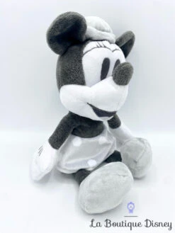 Peluche Minnie Mouse Noir Blanc Grelot Disney Baby Jouet éveil Sensoriel 29 Cm