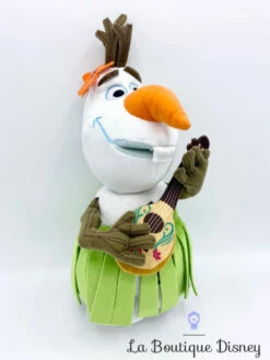Peluche Olaf Aloha Disney Store La Reine Des Neiges Bonhomme De Neige Guitare 32 Cm