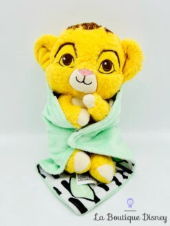 Peluche Simba Le Roi Lion Disney Lion Couffin Couverture Verte 25 Cm