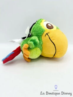 Peluche Skully Perroquet Jake Et Les Pirates Du Pays Imaginaire Disney Store Vert Bandana 17 Cm -Disney peluche skully perroquet jake et les pirates du pays imaginaire disney store 4