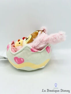 Peluche Tic Et Tac Pâques Disney Store 2018 Coquille Oeuf Rose Lapin 18 Cm -Disney peluche tic tac paques poussin oeuf disney store 2018 rose 2