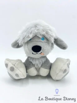 Peluche Max Tiny Big Feet Disney Store La Petite Sirène Chien Gris Blanc 10 Cm
