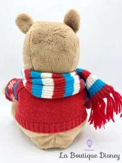 Peluche Winnie L’ourson Noël Disney Store 2008 écharpe Pull Hiver -Disney peluche winnie ourson disney store 2008 echarpe pull rouge noel 1