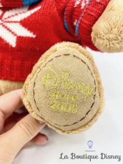 Peluche Winnie L’ourson Noël Disney Store 2008 écharpe Pull Hiver -Disney peluche winnie ourson disney store 2008 echarpe pull rouge noel 3