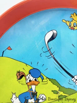 Plateau Donald Riri Fifi Loulou Walt Disney Productions Vintage Métal Rouge -Disney plateau riri fifi loulou donald walt disney productions vintage rond metal 4