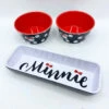 Ensemble Apéritif Mini Bol Plateau Minnie Mouse XOXO Été Disney Store Melamine Rouge Noir -Disney plats aperitif minnie mouse xoxo disney store mini bol plateau rouge noir melamine 2