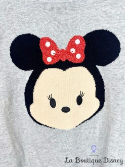 Pull Cropped Minnie Mouse Tsum Tsum Disney Store Taille S Gris Rayures -Disney pull minnie mouse tsum tsum disney store gris court 1