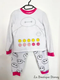 Pyjama Polaire Baymax Les Nouveaux Héros Disney Store Taille 7-8 Ans Pilou Blanc Rose